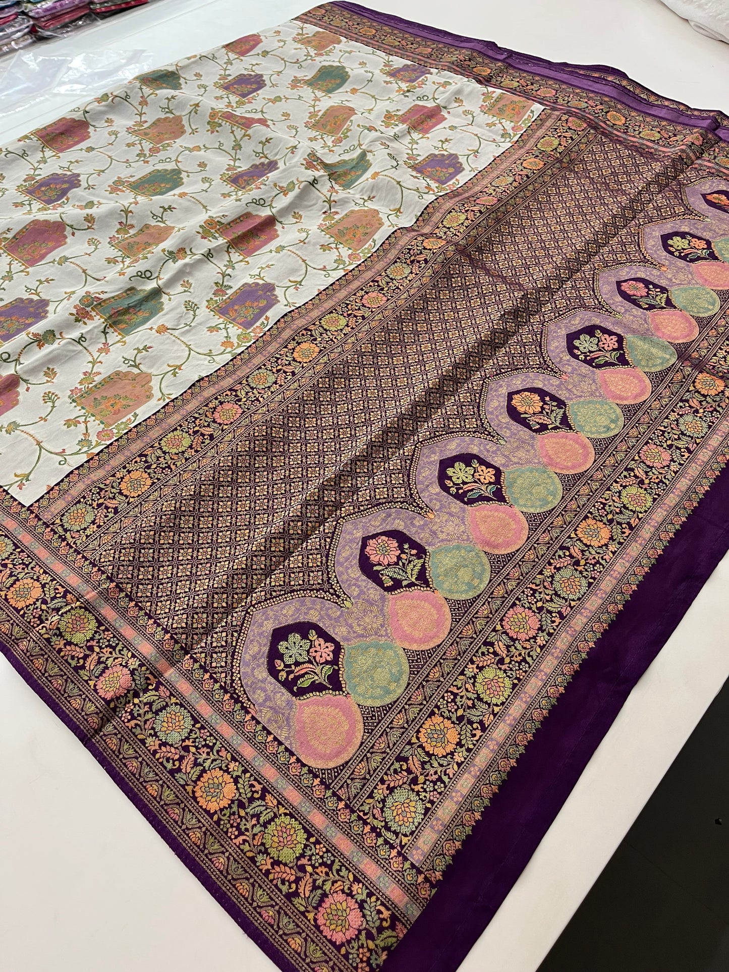 Ju3 Pure Dupion Silk Saree
