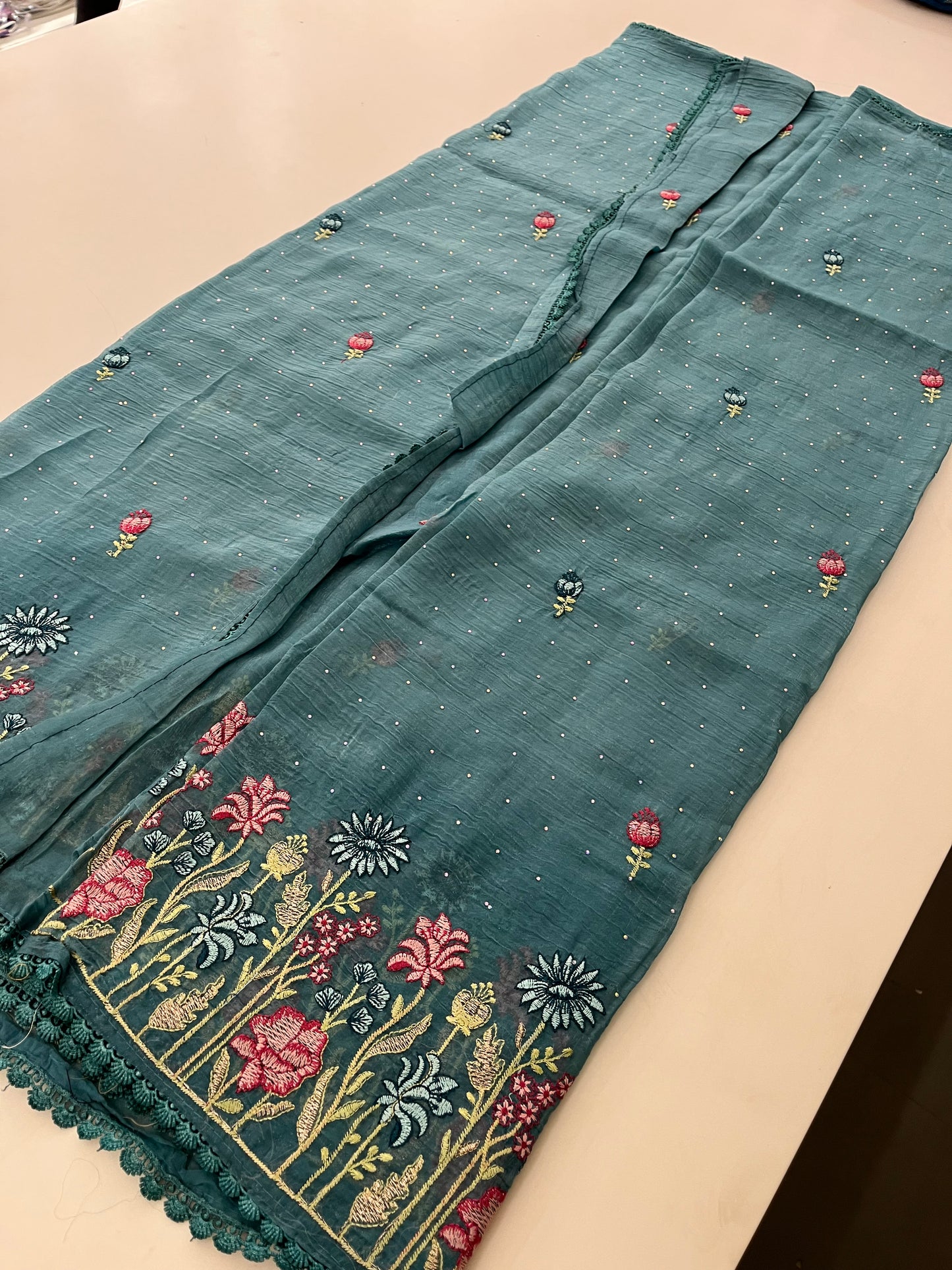 Organza Fancy Saree Embroidery