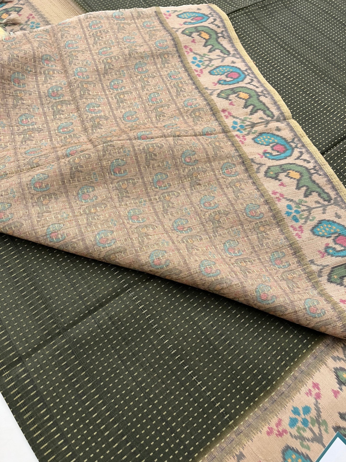 Jute silk Kalamkari blouse