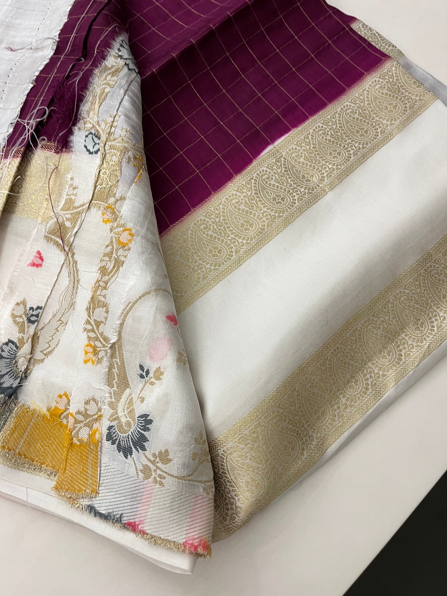 Dupion silk saree