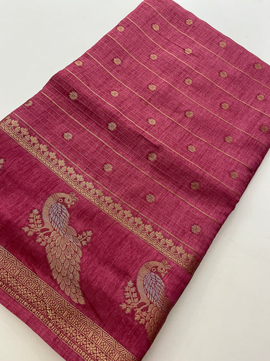 Tussar Chiffon Saree