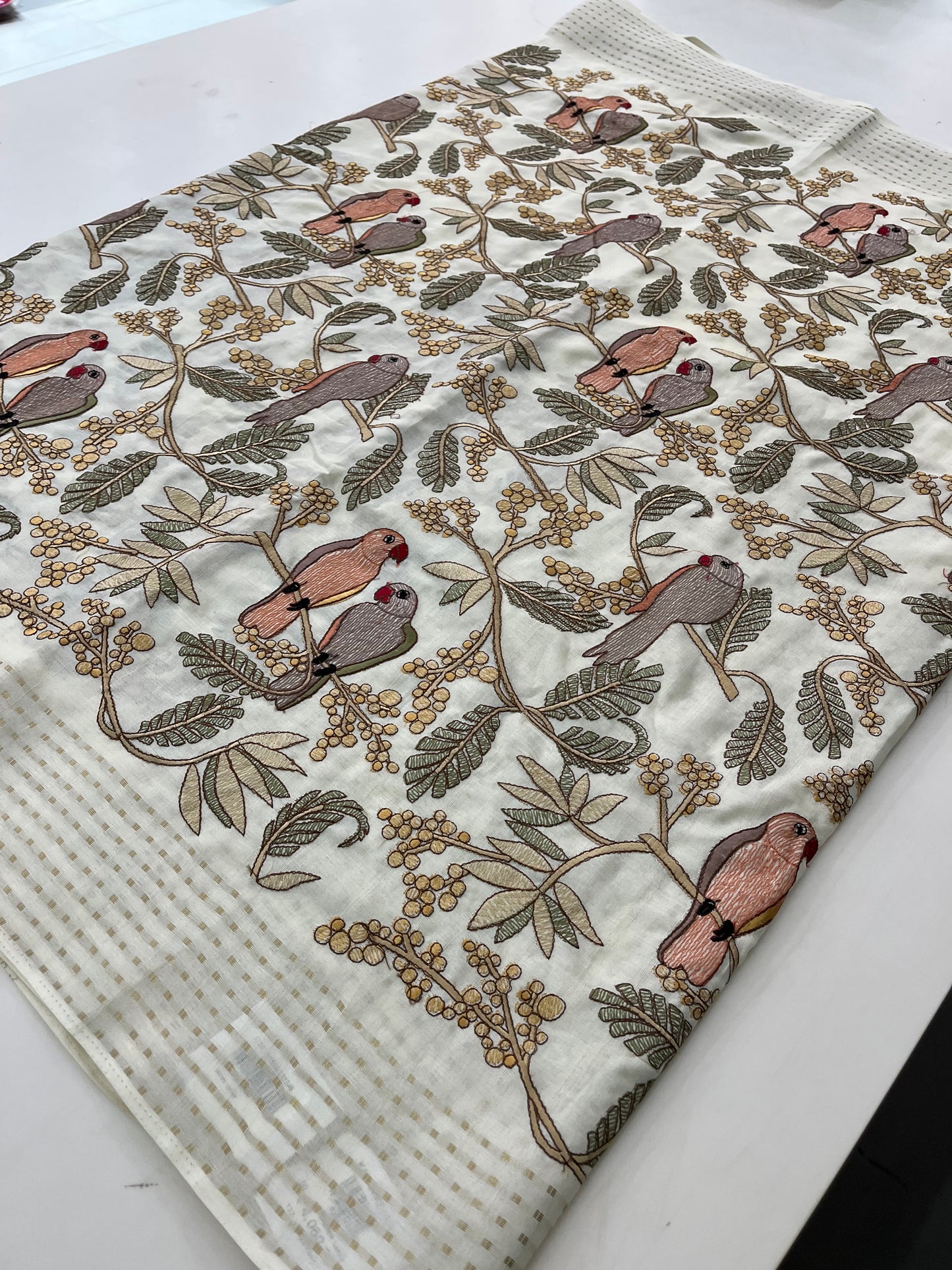 Pure Tussar Cotton Full Embroidery