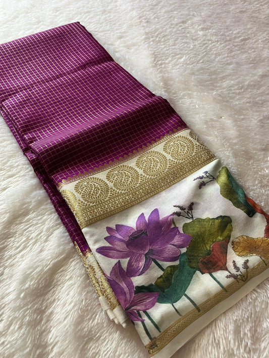 Designer Printed Crape Silk