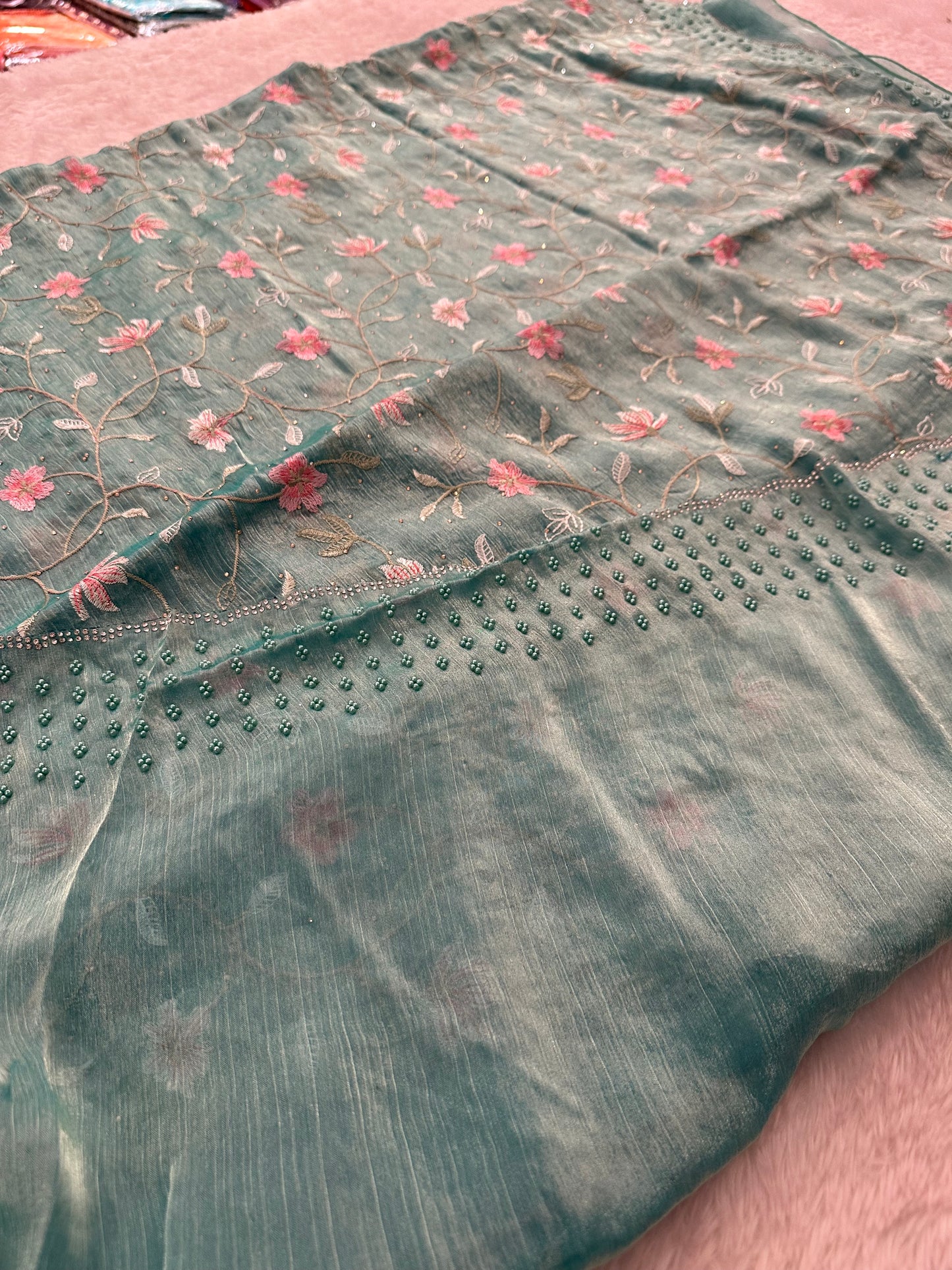 Designer Organza Full Work-M13