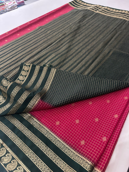 Mysore crape Fancy Saree-M28