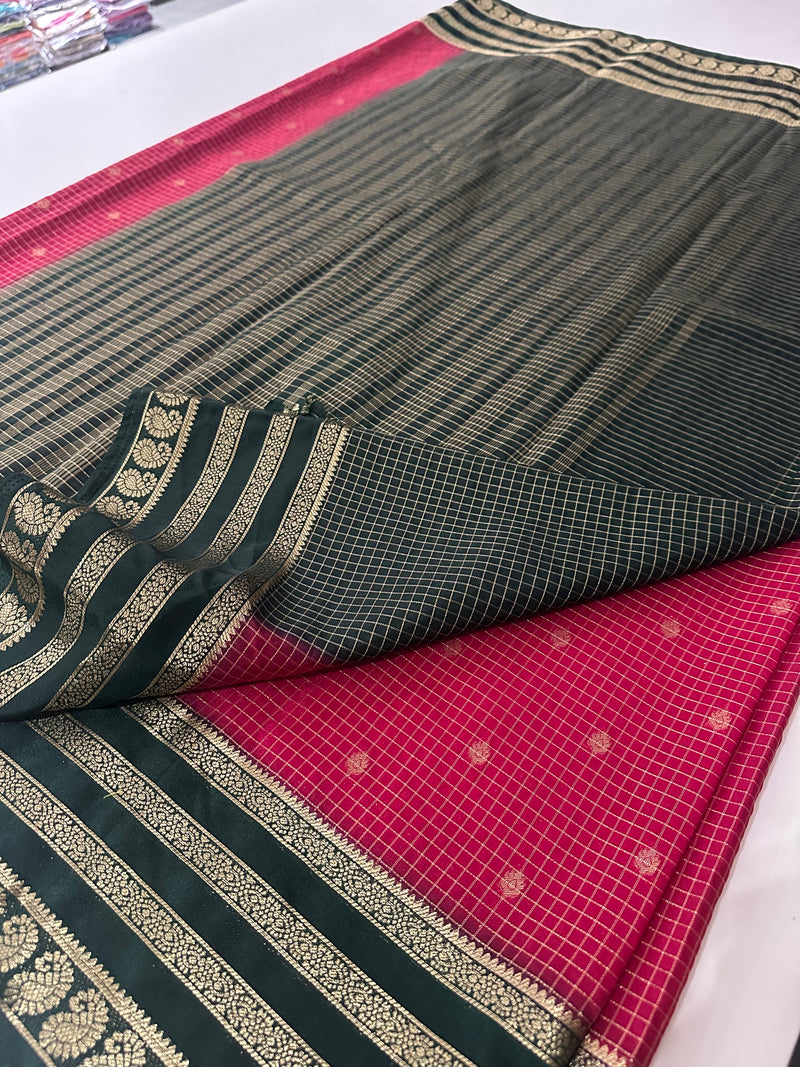 Mysore crape Fancy Saree-M28