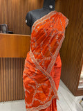 Orange Designer Saree