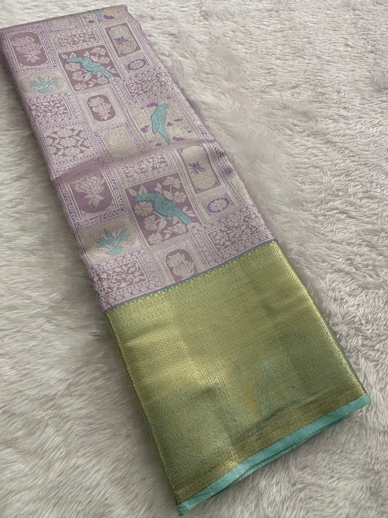 Tissue Kanchi Semi Silk Saree-JU8