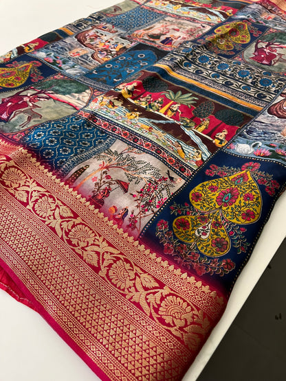 Ajrak Print premium crape