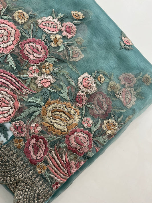 Embroidery Organza premium Saree