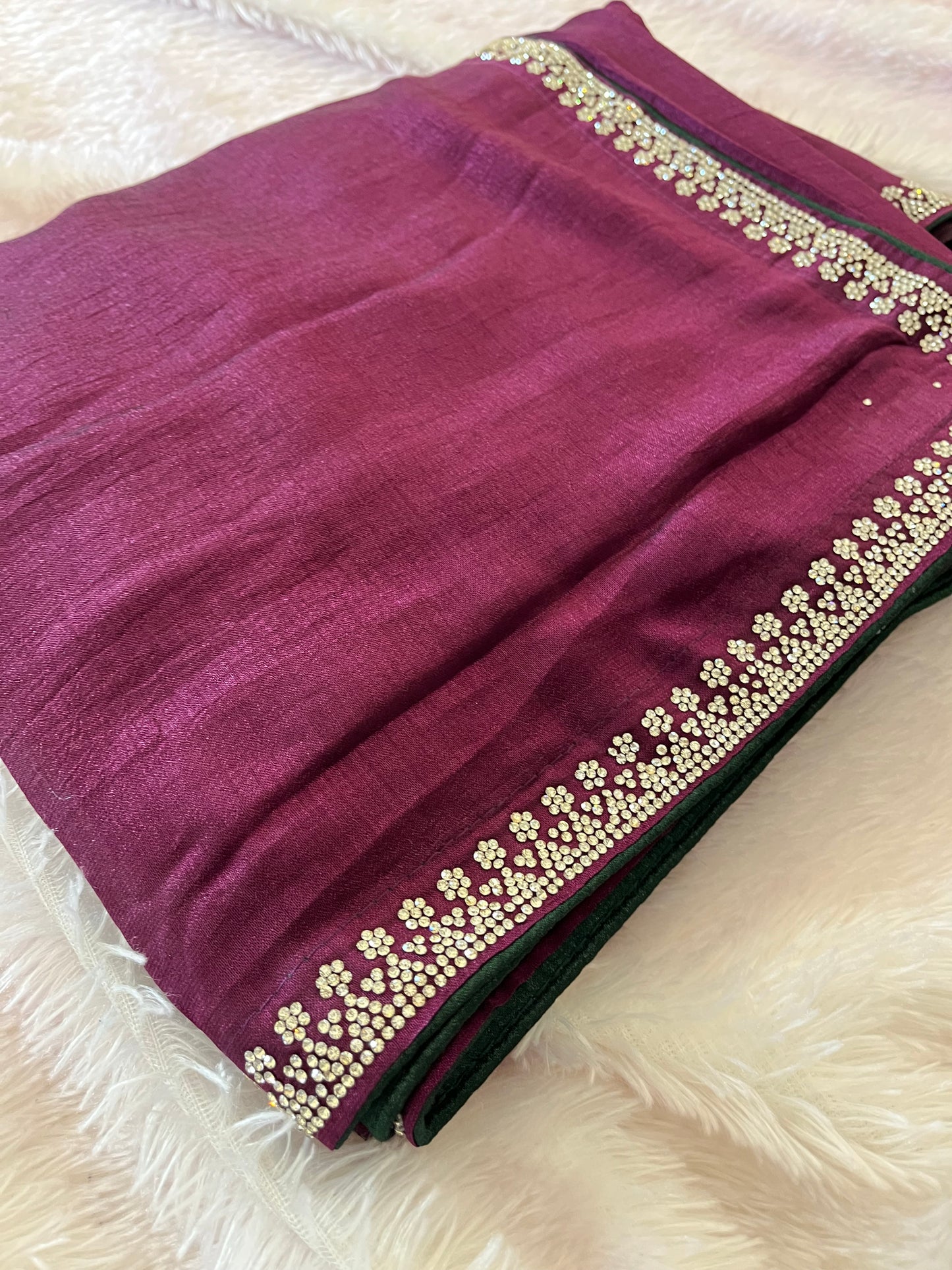 Tussar Fancy Stone Work