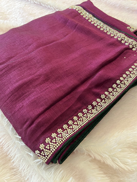 Tussar Fancy Stone Work