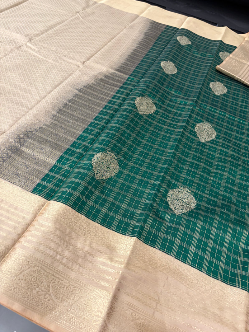 Semi Kanchi Silk Saree-JU31