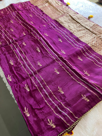 Designer Chinnon Silk CutDana Border