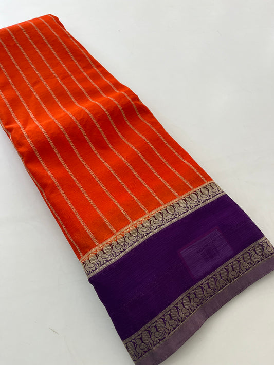 Designer crape Chinnon saree