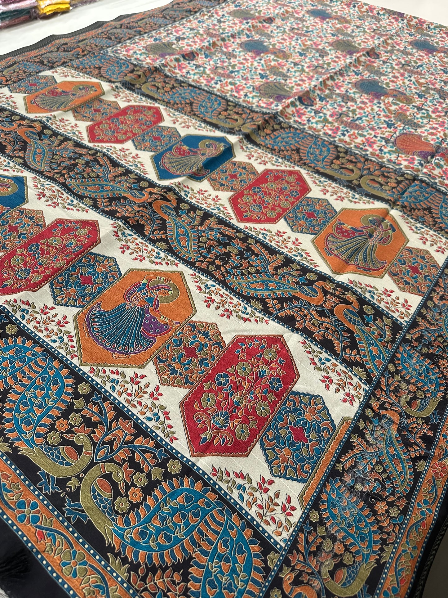 Kalamkari Tussar Printed-M26