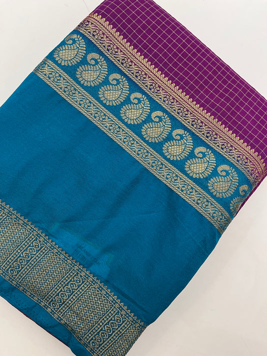 Crepe Small Checks Bentex Border