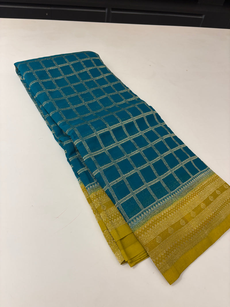 SAPPHIRE BLUE GEORGETTE SAREE-J17
