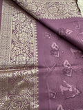 Kalamkari Printed Crape-JU14