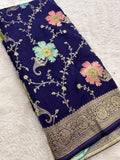 Banarasi Fancy Crape Saree -M19