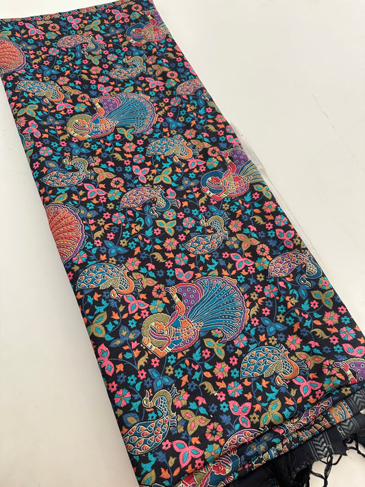Kalamkari Tussar Printed-M26