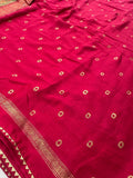 Crush Patola Bandhini Saree – Blue X Red AU24