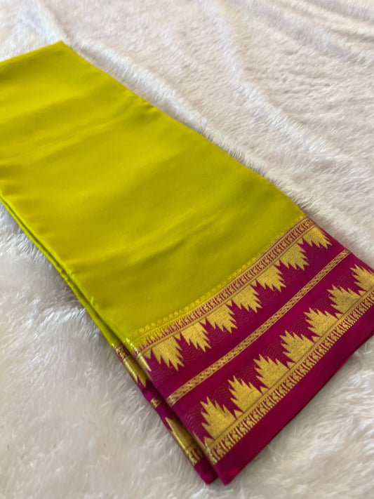 100 GSM Pure Mysore Crape silk saree