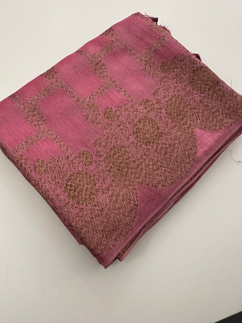 Jute Tussar Designer Sarees beautiful colour combinations🌹-AU9