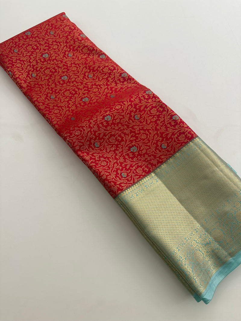 Kanchi Semi Silk Tissue Brocade-JU10