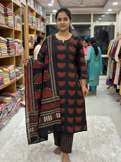 3 Piece Kurti Regular Fit Straight