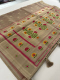 Tissue Organza Paithani Pallu-JU4
