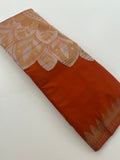 Designer Saree - Rust Crepe Georgette JU17