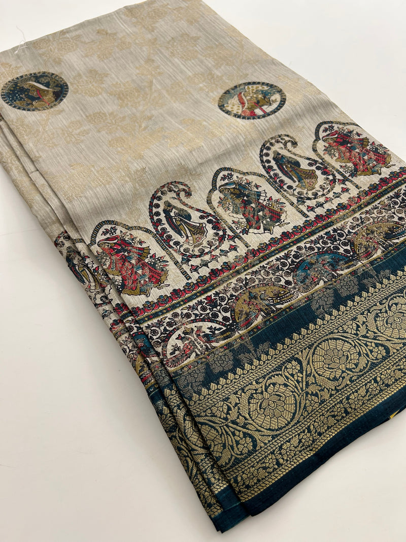 Tussar Fancy Printed -JU30
