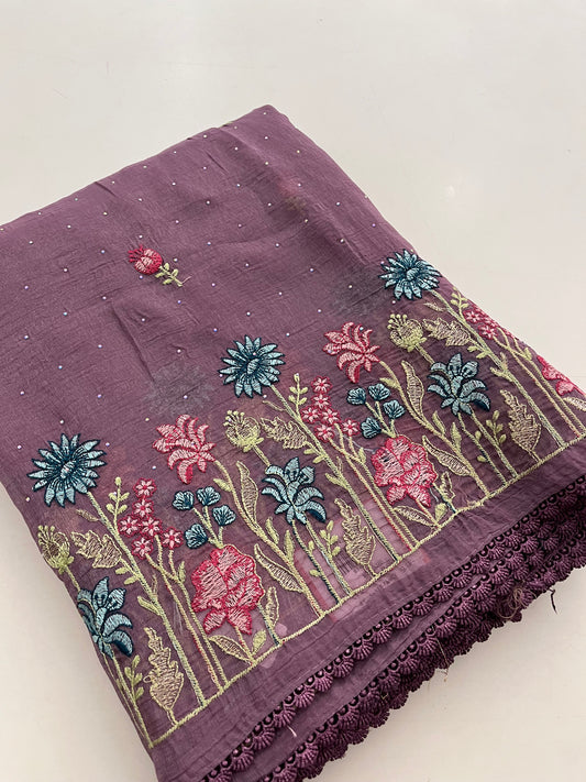 Soft organza embroidery