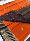 Cut Dana Work Border Chinnon Saree -AU6