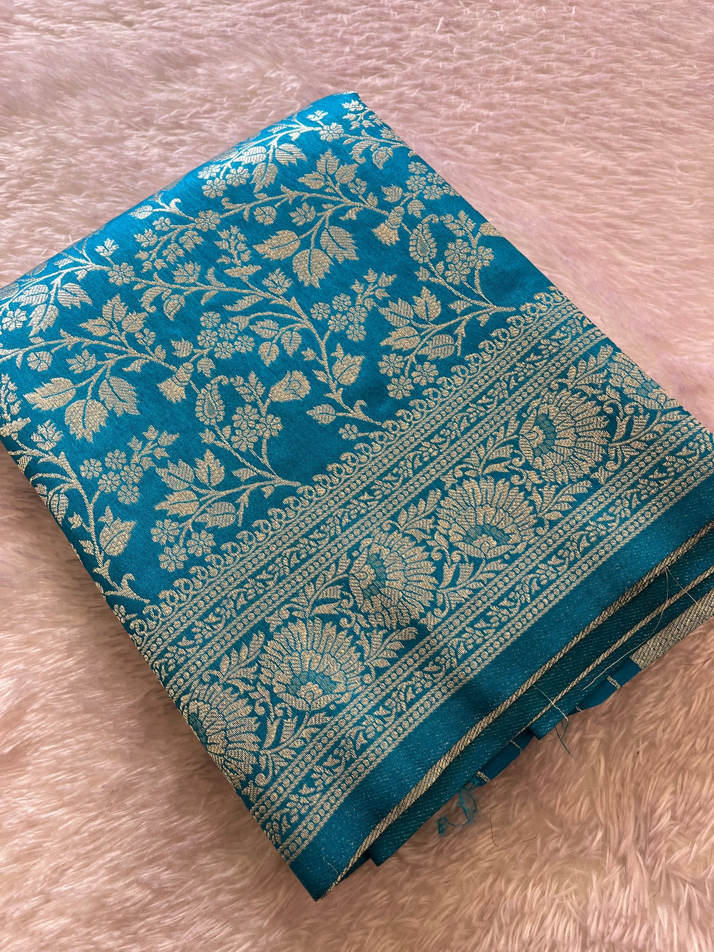 Tussar Silver Brocade