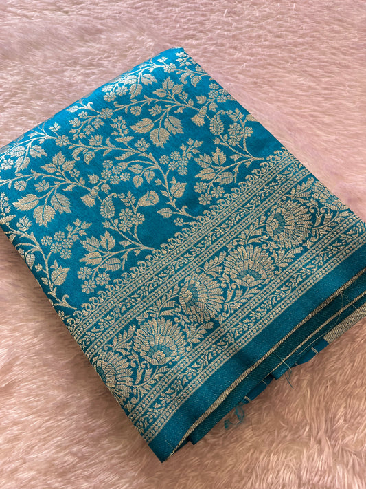 Tussar Silver Brocade