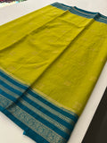 Semi Mysore Silk Checks Saree with Butta-AU16