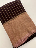 Kaddi Crape Premium Brown x Nude Pink -Pre Booking Only-7 to 10 days dispatch
