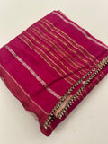 Cut Dana Work Border Chinnon Saree -AU6