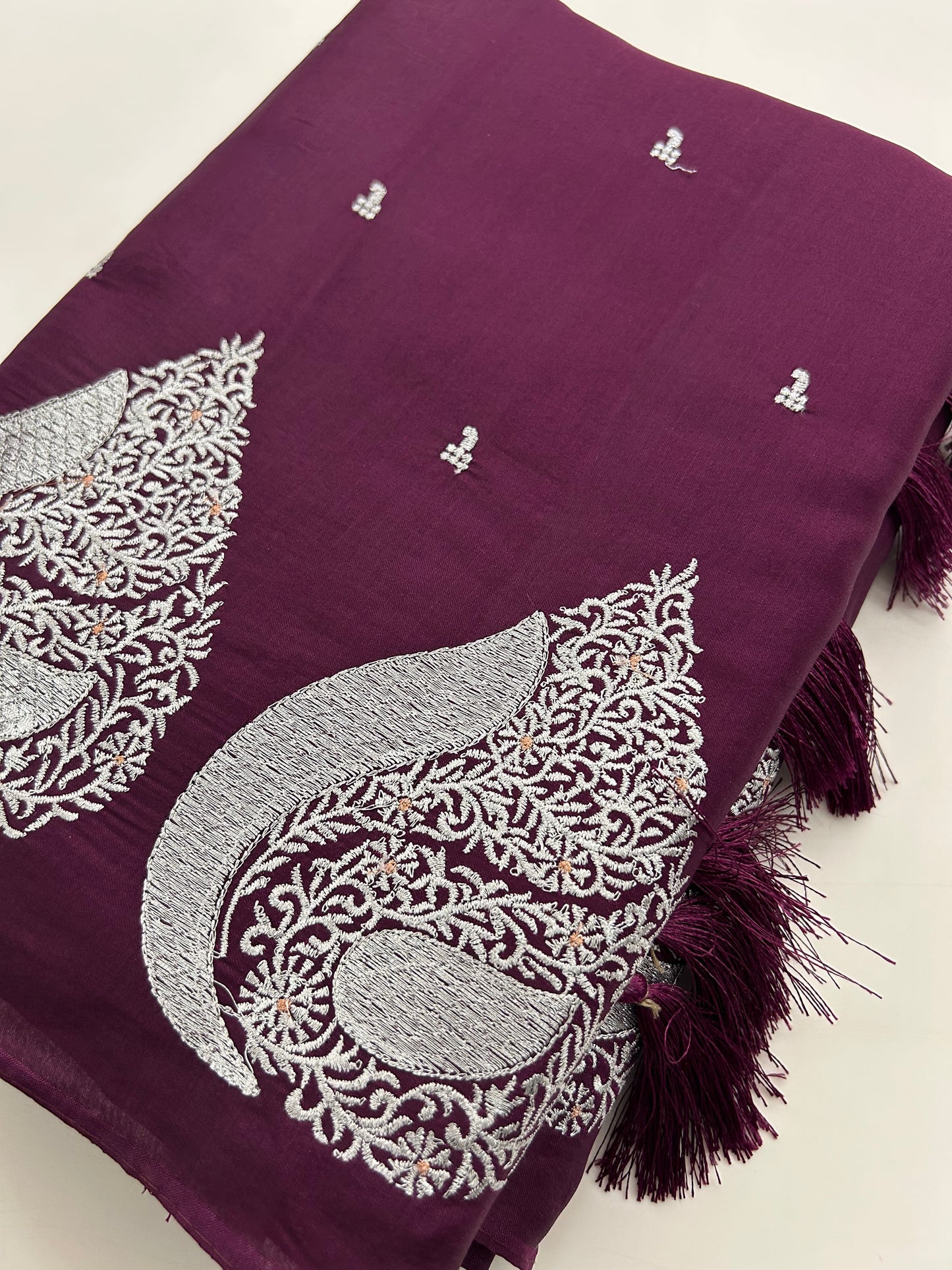 Dark Purple Butter silk Saree-DC712