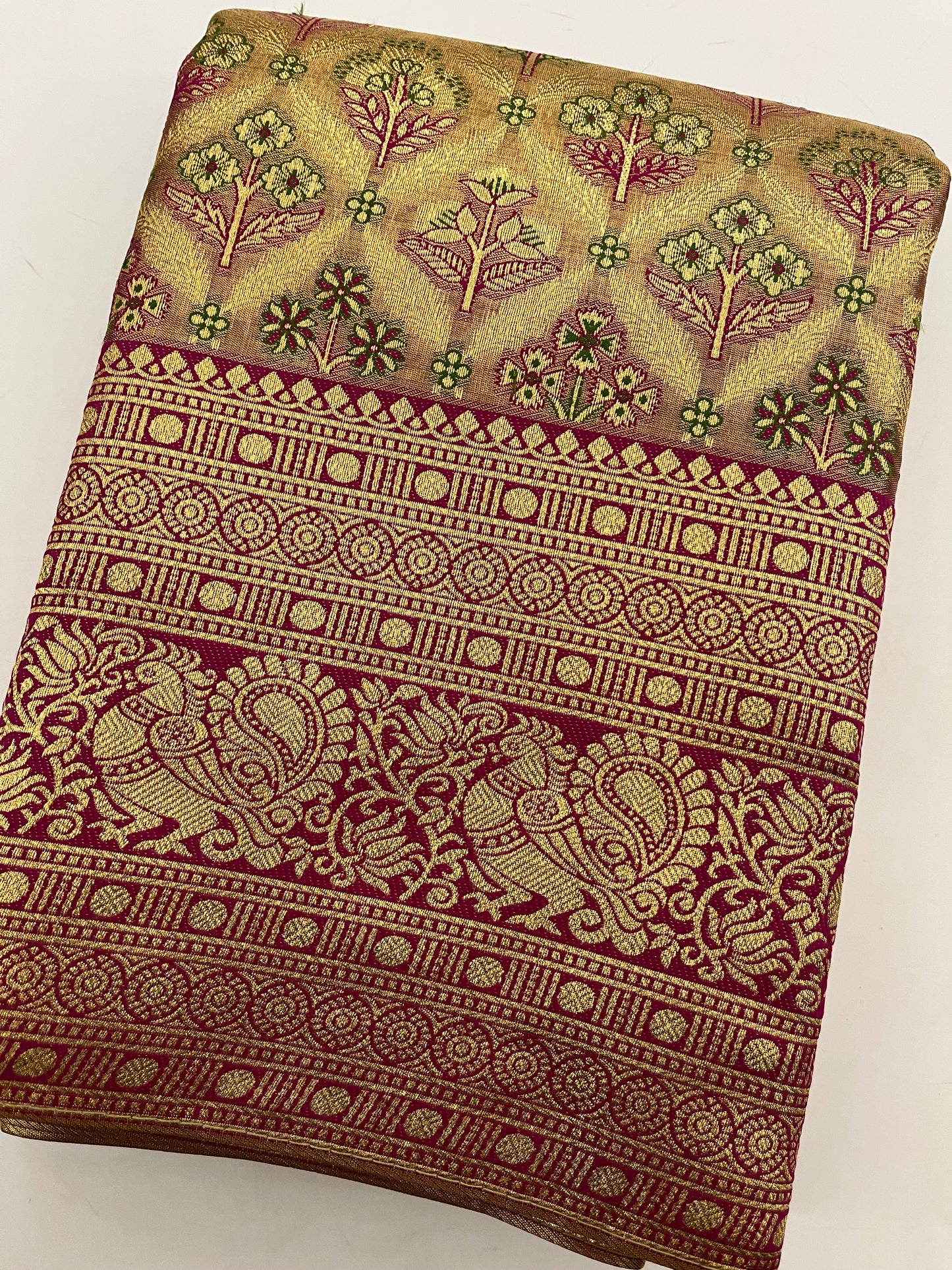 219 BANARSI PREMIUM TISSUE SILK BEAUTIFUL FINISHING