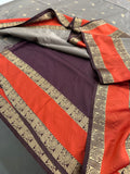 New Semi Soft silk Sarees From Kanchi in beatiful Borders-JU20
