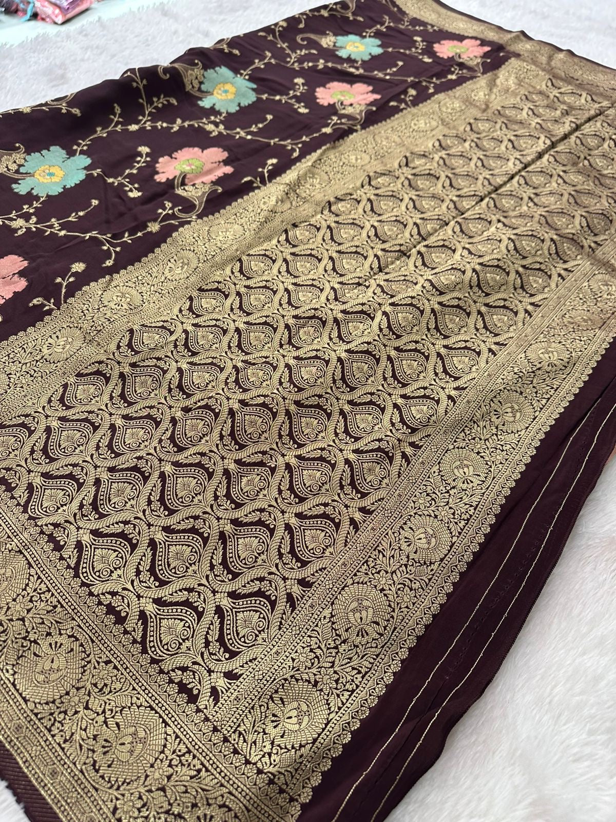Banarasi Fancy Crape Saree -M19