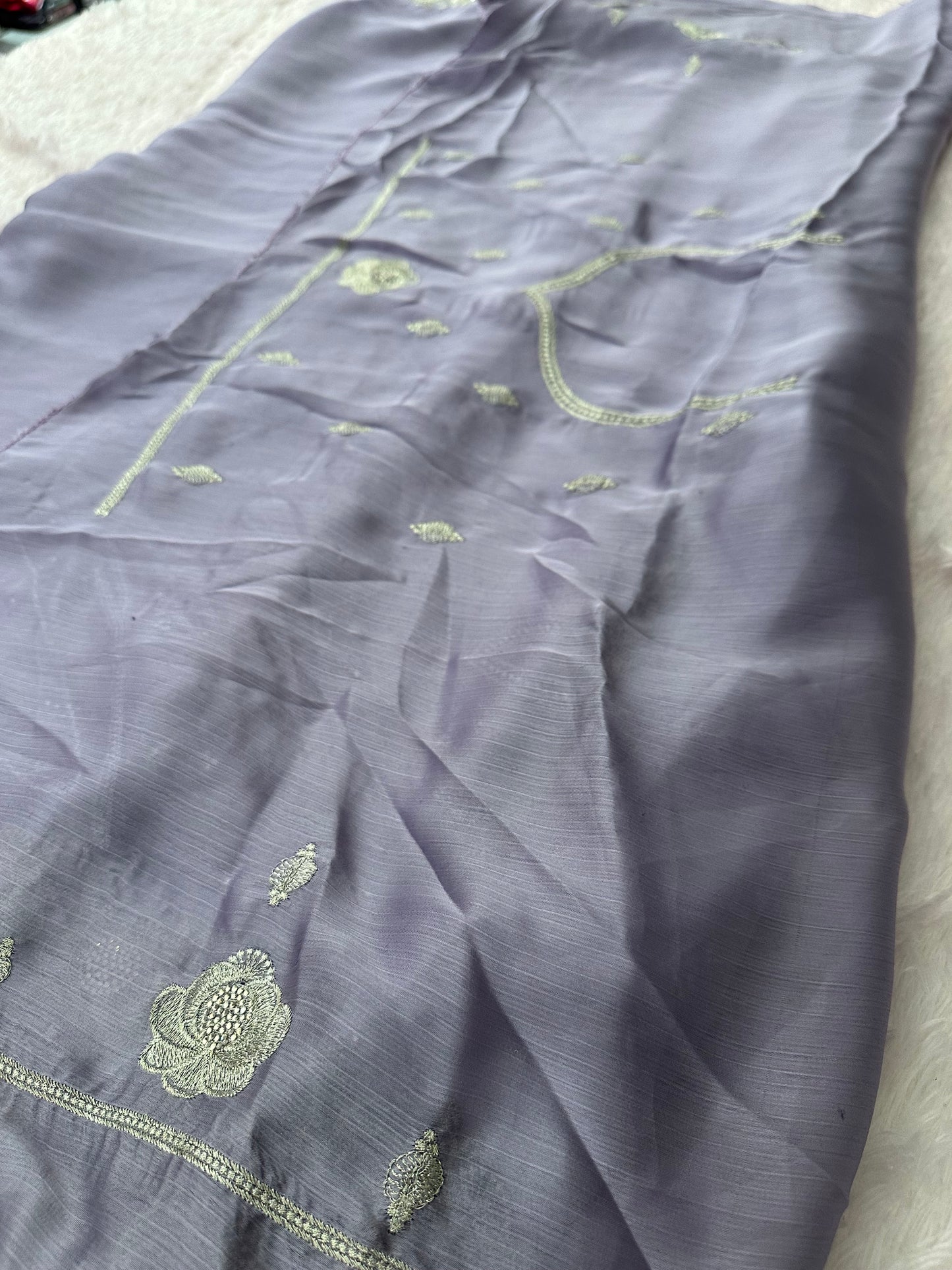 Soft Organza Silver Work-M12