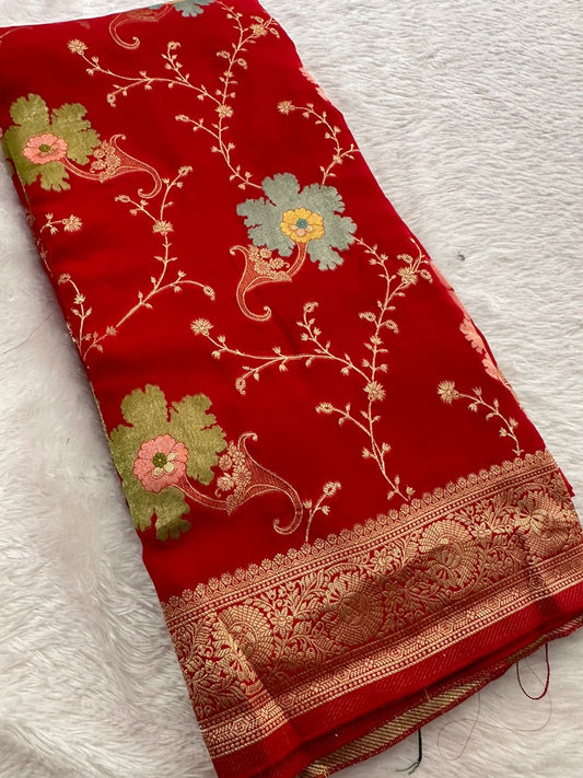 Banarasi Fancy Crape Saree -M19