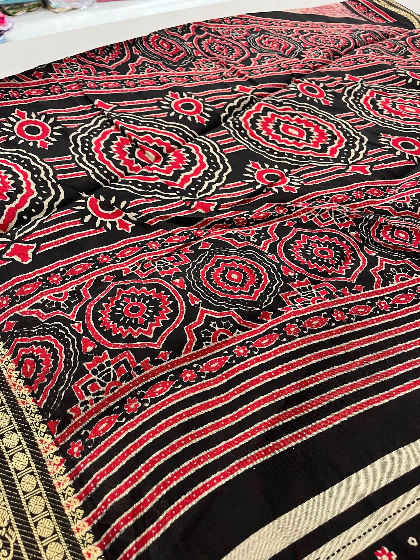 Bagru print fancy saree