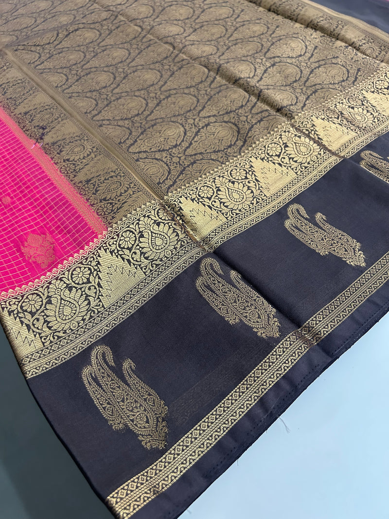 Semi Mysore Silk Saree-JU31