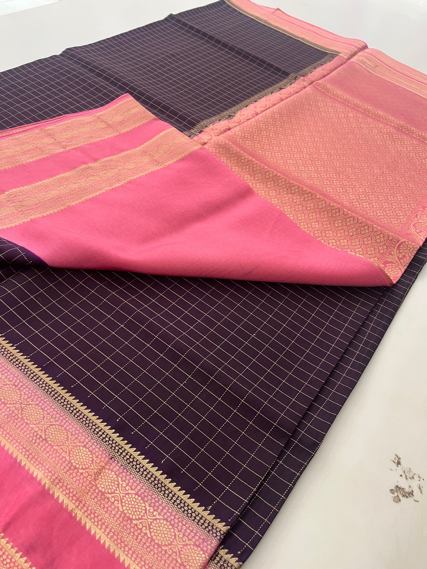 Banarsi Crape Viscose Checks -J26