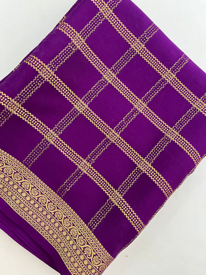 Pure Crepe  Mysore Silk Saree
